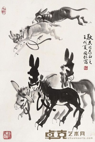 王同仁 驴 69×46cm