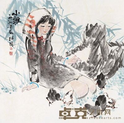 陈振国 仕女 68×68cm