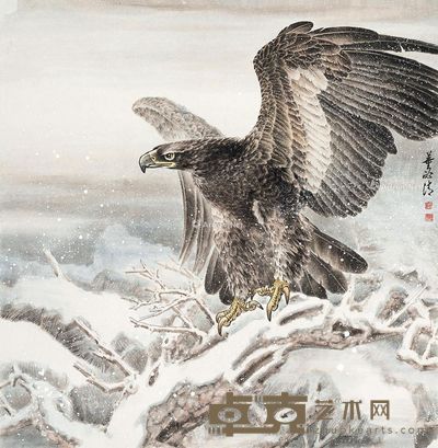 董必清 鹰 66×65cm