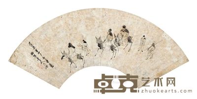 苏六朋 人物 17×54cm
