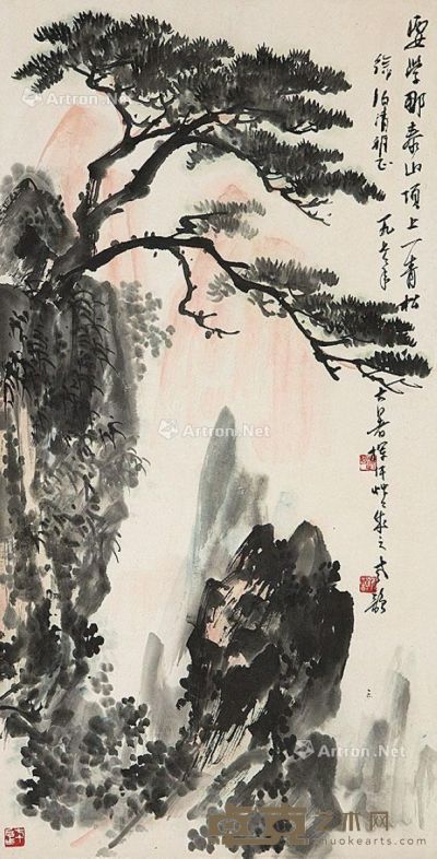 潘韵 山水 68×34cm