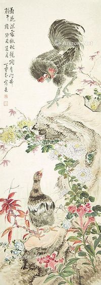 丁宝书 花鸟