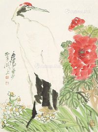 张岳健 花鸟（鹤）