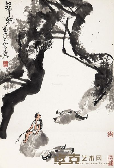 李可染 归牧 68×46cm