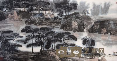 李义弘 松结浓荫 68×129cm