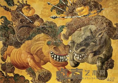 陈流 门神 140×198cm