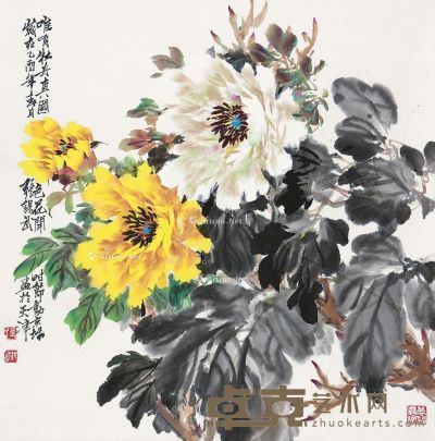 张锡武 花卉 66×68cm