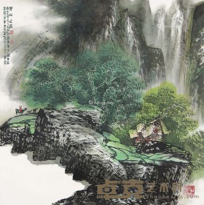 白光荣 山水 68×68cm