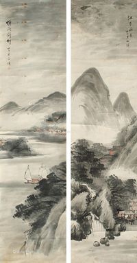 吴石僊  山水