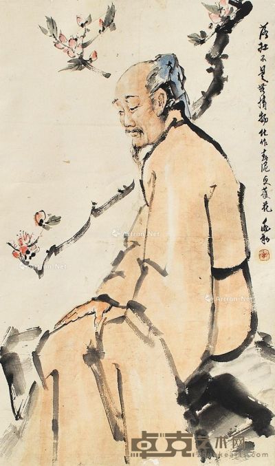 蒋兆和 人物 82×49cm