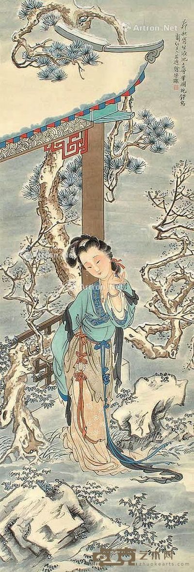 徐操 人物 135×48cm