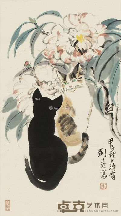 刘旦宅 猫 61×34cm