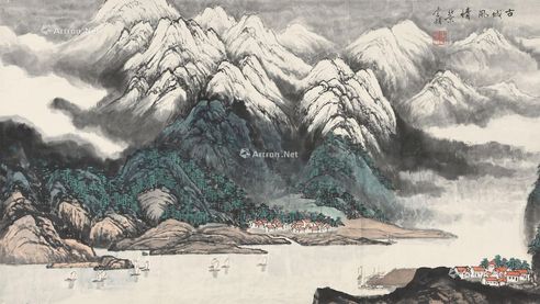 李颖 古城山水