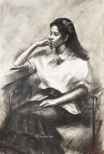 靳尚谊 沉思的美女