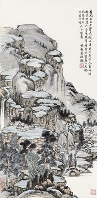 夏敬观 富春山色图