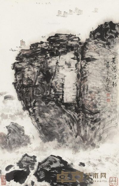 魏紫熙 黄海渔歌 67.5×43cm