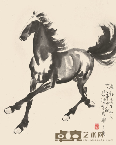 徐悲鸿 骏马图 60×49cm 约2.6平尺