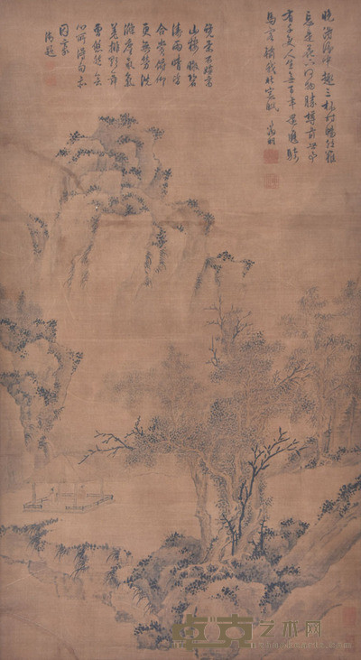 文徵明 访友图 85×47cm 约3.6平尺