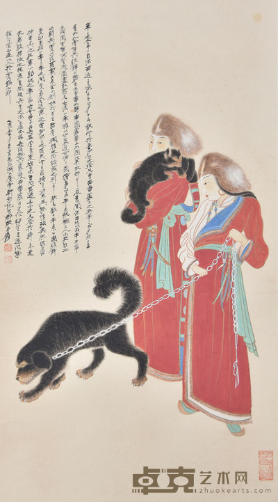 张大千 仕女 90×50cm 约4.1平尺
