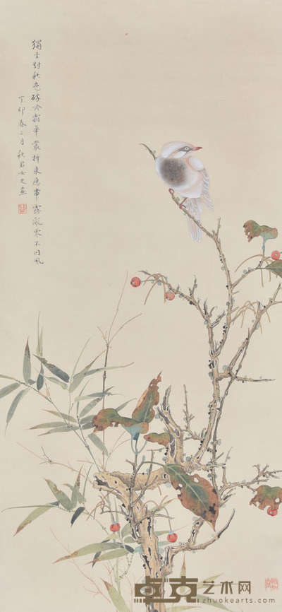 李秋君 花鸟 84×38cm 约2.9平尺