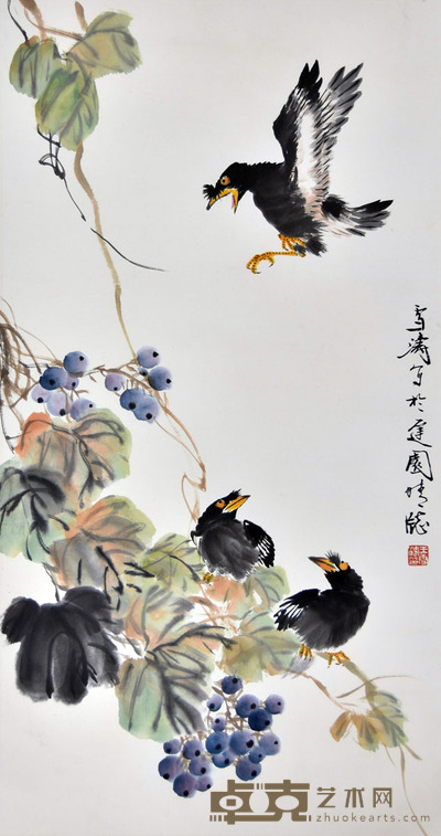 王雪涛 花鸟 83×44cm 约3.3平尺