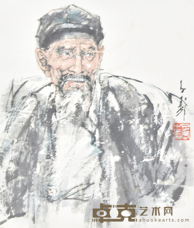 王子武 人物 34×27cm 约0.8平尺
