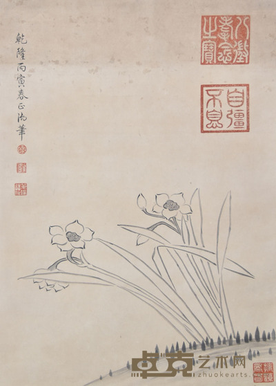 乾隆 兰花 52×37cm 约1.7平尺