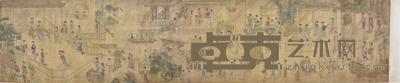 仇英 百媚图 43×198cm 约7.7平尺
