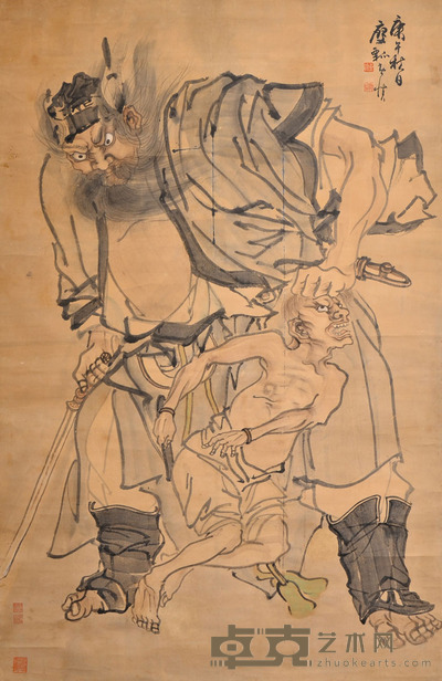 黄慎 钟馗图 150×95cm 约12.8平尺