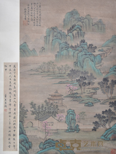 沈贞 春山人家 69×43cm 约2.7平尺