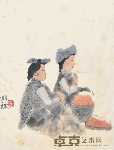 周思聪 姐妹 41×31cm 约1.1平尺