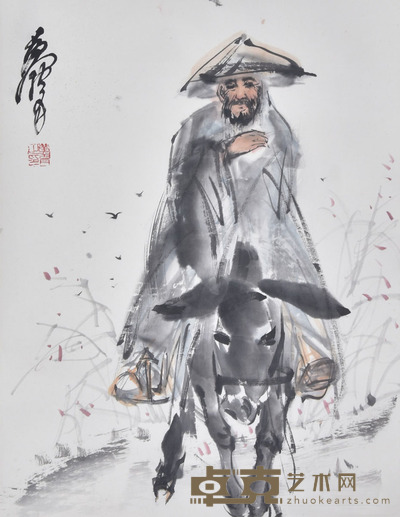 黄胄 归来 44×35cm 约1.4平尺