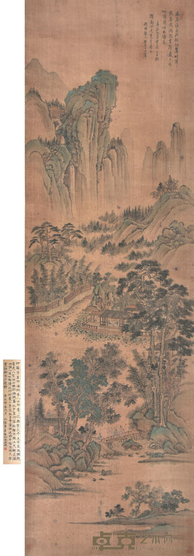 王翚 春山会友图 163×53cm 约7.8平尺