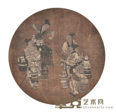 佚名 人物 33×33cm 约1.0平尺