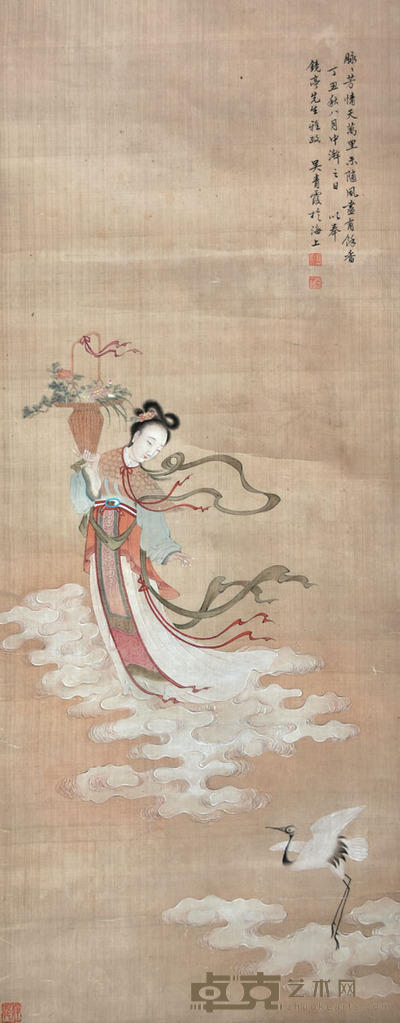 吴青霞 麻姑献寿 96×38cm 约3.3平尺