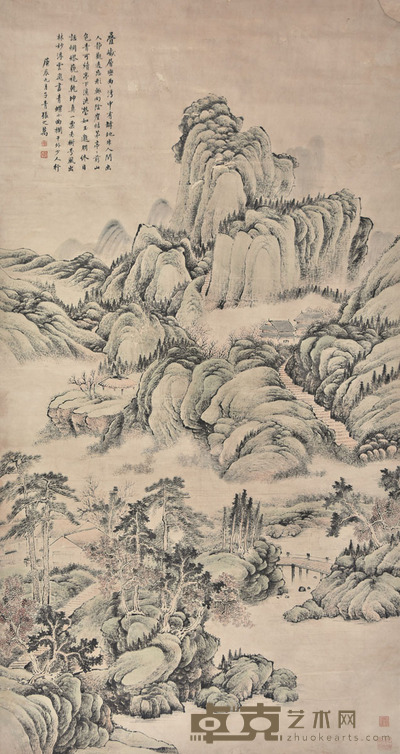 张之万 山水 174×91cm 约14.3平尺