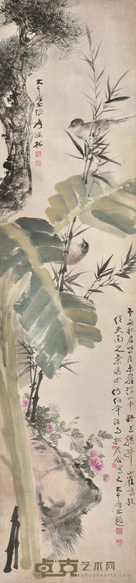张大千 李秋君 135×30cm 约3.6平尺
