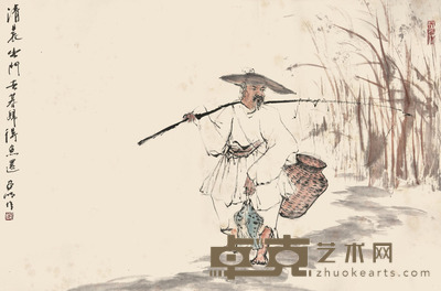 亚明 渔归图 44×68cm 约2.7平尺