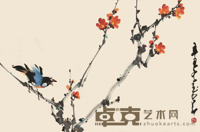 赵少昂 喜上眉梢 45×69cm 约2.8平尺