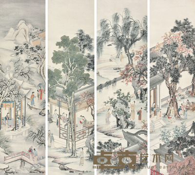 佚名 人物故事 175×47×4cm 约7.4平尺(每幅）
