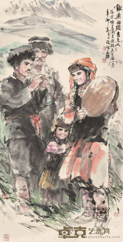 张品操 欢乐的塔吉克人 134×68cm 约8.2平尺