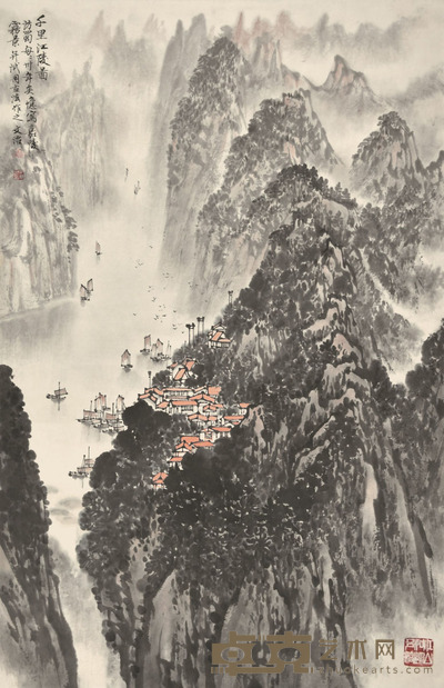 宋文治 千里江陵图 68×44cm 约2.7平尺