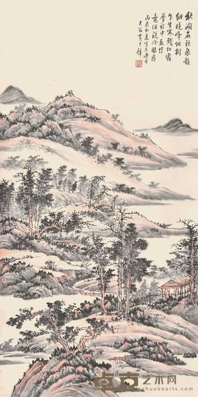 黄君璧 山水 98×49cm 约4.3平尺
