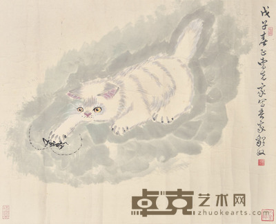 曹克家 猫趣 38×48cm 约1.6平尺
