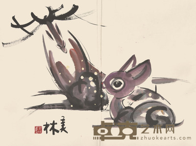 韩美林 动物 50×68cm 约3.1平尺