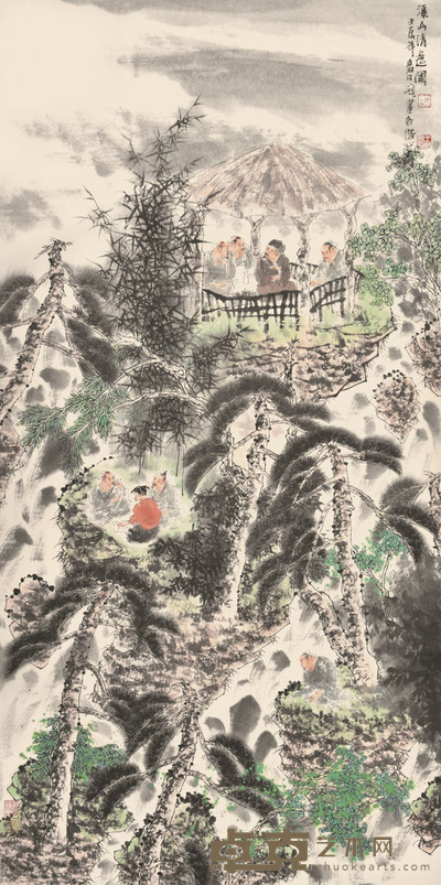 明明 溪山清逸图 137×68cm 约8.4平尺