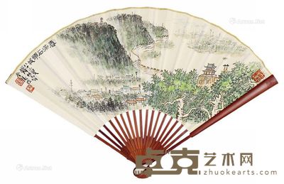 钱松嵒 春游石头城 19×51cm