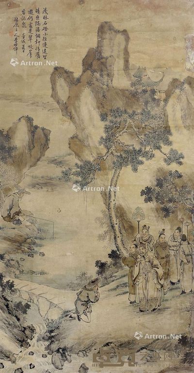 李世倬 山水 129×68cm