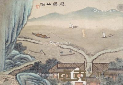 仇英 凤凰山图 27×39cm