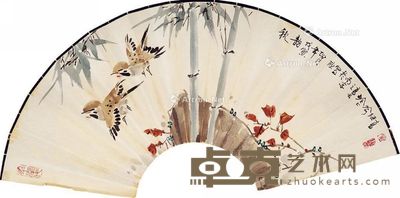 喻继高 竹雀 20×59cm
